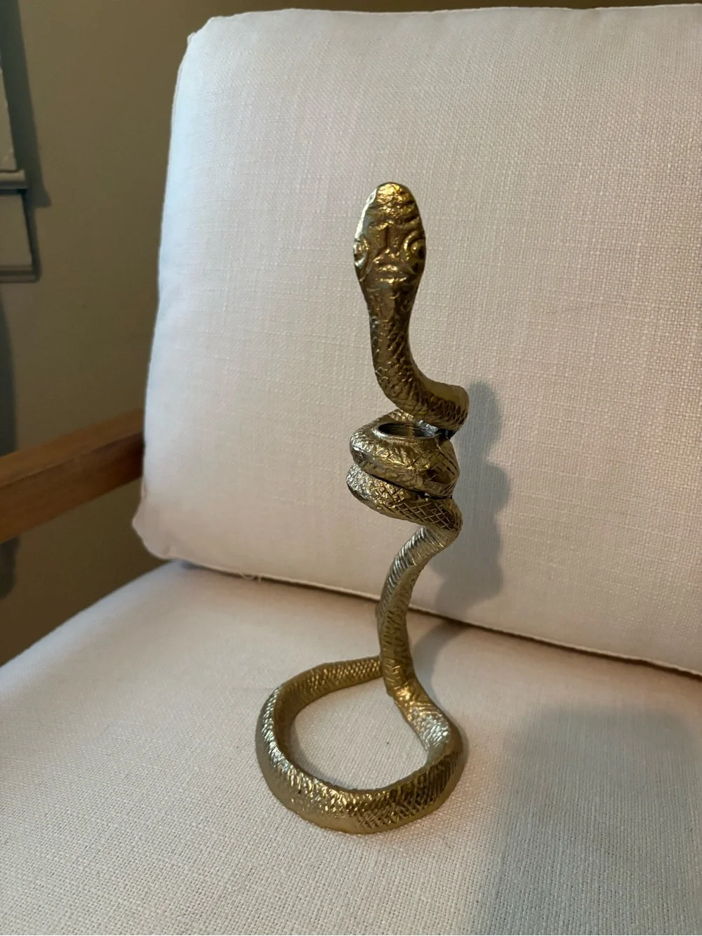 Snake candle holder